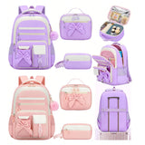 3 Pcs/set Elementary High School Bags Large Capacity Cute Backpack