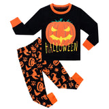 1-10Y Kid Boy Girl Halloween Pajamas Cartoon Cute Pumpkin Skeleton Carnival Nightwear