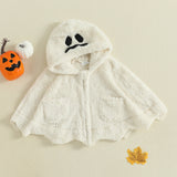 0-4Y Toddler Baby Boys Girls Cloak Jacket Halloween Pumpkin/Ghost Costume