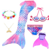 Kid Girl Swimming Mermaid Ariel Cosplay Costume Swimsuit