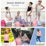 Kid Girl Cute Nylon Ballet Dance Backpack Large Capacity Waterproof Schoolbag