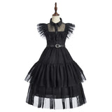4-14Y Kids Birthday Party Halloween Gothic Witch Carnival Dresses