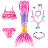 Kid Girl Fantasy Mermaid Tails Swimming Party Cosplay Costumes Mermaid Swimsuit