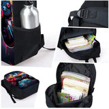 Kid Cool 3D Flat Cartoon Game Controller Three Piece Set Backpacks Schoolbags
