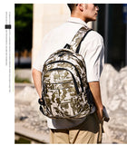 Fashion Printed Camouflage Student Boys Backpack Large Capacity Lightweight Schoolbags