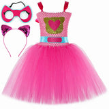 6M-12T Kid Baby Girls Super Kitties Tutu Halloween Cartoon Carnival Party Perform Princess Dress
