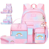 3pcs/set Kids Girl Schoolbags Backpack With Lunch Box Pencil Case Set