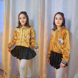 4-14Y Kid Girls Sequin Jacket Bomber Spring Fall Coats
