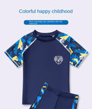 Kid Boy Short Sleeve Swimming Suit 2 Pcs Swimsuit Swimwear