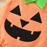1-10T Kid Baby Boy Girl Halloween Cute Pumpkin Embroidery Party Costume Set
