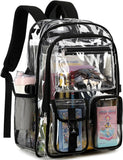 Girls Women Large Clear Backpack School Bookbag Transparent Backpack