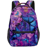 Student Trendy Popular 3D Print Oxford Funny Butterfly Bookbag Notebook Backpacks