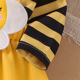 0-18M First Halloween Baby Girl Outfit Long Sleeve Romper Ladybug Suspender 3 Pcs Set