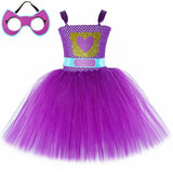 6M-12T Kid Baby Girls Super Kitties Tutu Halloween Cartoon Carnival Party Perform Princess Dress