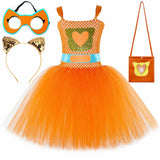 6M-12T Kid Baby Girls Super Kitties Tutu Halloween Cartoon Carnival Party Perform Princess Dress
