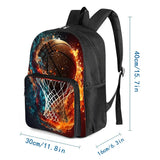 Kid Basketball Square Front Pocket Backpack Cartoon SchoolBags