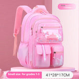 Kid Cute Cartoon Backpack Gradient Large Capacity Waterproof School Bags