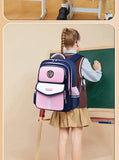 British Primary Students Backpack Large Capacity Lightweight Waterproof Book Bag