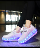 Kid Girl Boys Led Light Roller USB Charging Skate Shoes