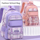 Kid Teenager Girl Backpack Pink Purple  Cute Waterproof Kawaii Schoolbag