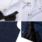 Baby Boy Wedding Christening Baptism Suits Sets 3 Pcs