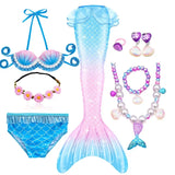 Kid Girl Fantasy Mermaid Tails Swimming Party Cosplay Costumes Mermaid Swimsuit