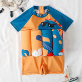 Kid Baby Girl Boy Buoyancy One-piece Floating Guards Cartoon Swimsuit