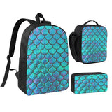 Student Boys Girls Mermaid Fish Scale Backpack School Bag