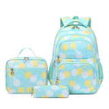 3Piece/Set School Backpacks Daisy Printed Large Capacity Student Backpack