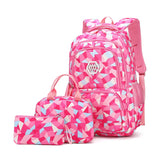 Geometric Printed Primary Junior High School Bag Waterproof Large Backpacks