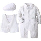 Baby Boy Wedding Christening Baptism Suits Sets 3 Pcs