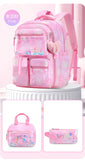 Kid Girl Fashion Love Pendant 3-Piece Set Butterfly Backpack Schoolbags