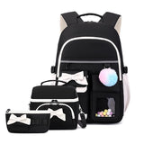 3pcs School Student Backpack Set Bow Teenager Travel Bookbags