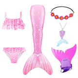Kid Girl Ariel Mermaid For Swimming Costumes Cosplay Swimsuit
