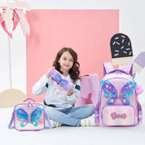 Kids Girl Backpacks Schoolbags 3 Pcs With Lunch and Pencil Bag for Elementary Middle School