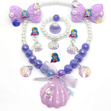 Kid Girl Mermaid Ariel Cosplay Halloween Princess Party Carnival Fancy Dress
