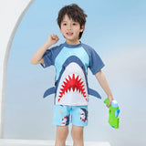 Kid Baby Boy Split Swimsuit Short Sleeve Quick-drying Swimwear