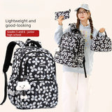 3pcs/set Elementary School  Flower Cute Little Dolls Backpack Bookbags
