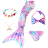 Kid Girls Mermaid Swimsuit  Bathing Beach Costumes Cosplay