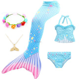 Kid Girls Mermaid Swimsuit  Bathing Beach Costumes Cosplay