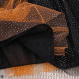 0-6Y Halloween Toddler Girls Polka Dot Bowknot Sparkle Tulle Dresses