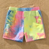 Family Matching Swimsuits Tie Dye Hollow Out One-Piece Swimwear