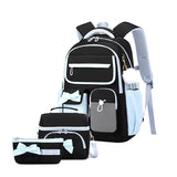 3 Pcs Kid Teenage Travel  Large capacity Nylon Backpack Fashion Candy Bookbags