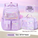 Kid Girl Bow Knot Schoolbags Waterproof Schoolbag