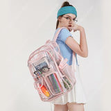 Girls Women Large Clear Backpack School Bookbag Transparent Backpack