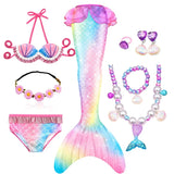Kid Girl Fantasy Mermaid Tails Swimming Party Cosplay Costumes Mermaid Swimsuit