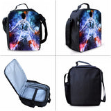 Kid Student Football Player CR7 Three Piece Set Backpacks Schoolbags