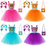 6M-12T Kid Baby Girls Super Kitties Tutu Halloween Cartoon Carnival Party Perform Princess Dress