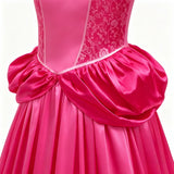 Dreamy Carnival Cosplay Game Costume Kids Girls Peach Princess Dress For Children Halloween Birthday Party Performance Clothes