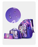 3Pcs/set Mermaid School Backpack Set Cute Kids Cartoon Book Bag
